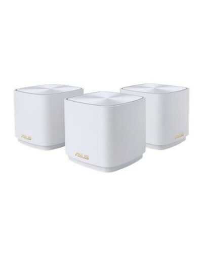 Asus (ZenWiFi AX Mini (XD4)) AX1800 Wireless Dual Band Mesh Wi-Fi 6 Mini System, 3 Pack, AiMesh, AiProtection, White