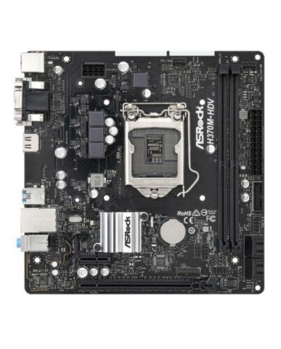 Asrock H370M-HDV, Intel H370, 1151, Micro ATX, 2 DDR4, VGA, DVI, HDMI