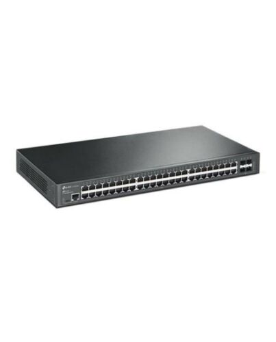 TP-LINK (SG3452) JetStream 48-Port Gigabit L2 Managed Network Switch with 4 SFP Slots, L2/L3/L4 QoS, Fanless, Rackmountable