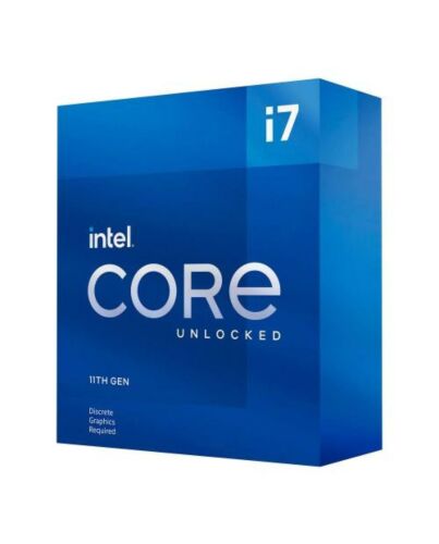 Intel Core i7-11700KF CPU, 1200, 3.6 GHz (5.0 Turbo), 8-Core, 125W, 14nm, 16MB Cache, Overclockable, Rocket Lake, No Graphics, NO HEATSINK/FAN