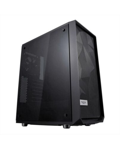 Fractal Design Meshify C (Dark TG) Gaming Case w/ Dark Tint Glass Window, ATX, Angular Mesh Front, High-airflow, 2 x 12cm Fans