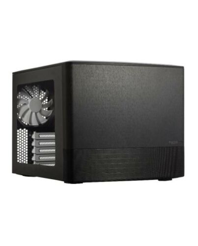 Fractal Design Node 804 (Black) Cube Case w/ Clear Window, Micro ATX, Brushed Al. Front, Optical Drive Option, 280mm Watercooling, 3 Fans, Fan Controller