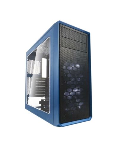 Fractal Design Focus G (Petrol Blue) Gaming Case w/ Clear Window, ATX, 2 White LED Fans, Kensington Bracket, Filtered Front, Top & Base Air Intakes
