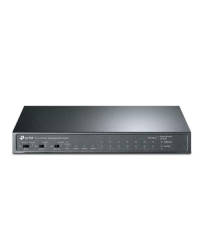 TP-LINK (TL-SL1311MP) 8-Port Unmanaged Desktop PoE+ Switch, 8-Port 10/100Mbps + 2-Port Gigabit RJ45 & 1 Gigabit SFP