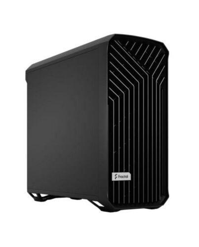 Fractal Design Torrent (Black Solid) Gaming Case, E-ATX, 5 Fans, Fan Hub, Front Grille, USB-C