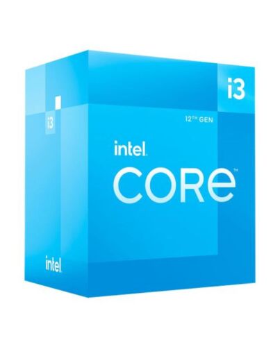 Intel Core i3-12100 CPU, 1700, 3.3 GHz (4.3 Turbo), Quad Core, 60W, 12MB Cache, Alder Lake