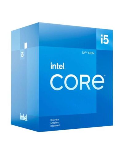 Intel Core i5-12400F CPU, 1700, 2.5 GHz (4.4 Turbo), 6-Core, 65W, 18MB Cache, Alder Lake, No Graphics