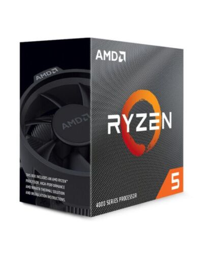 AMD Ryzen 5 4500 CPU with Wraith Stealth Cooler, AM4, 3.6GHz (4.1 Turbo), 6-Core, 65W, 11MB Cache, 7nm, 4th Gen, No Graphics