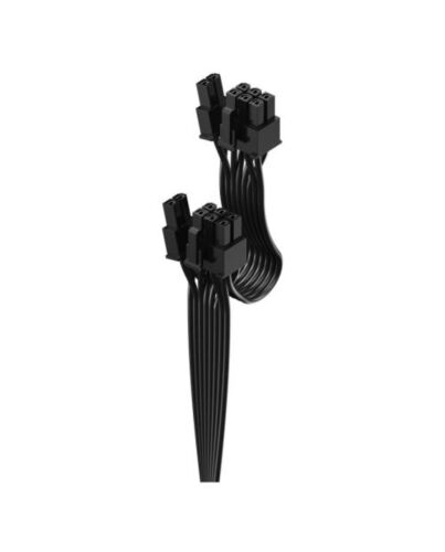 Fractal PCIe 6+2 pin x2 Modular Flat UltraFlex Cable for Fractal ION Series PSUs, 1 x 550mm, 1 x 120mm