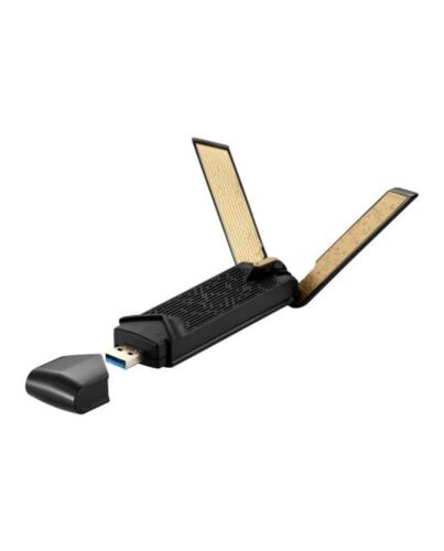 Asus (USB-AX56 No Cradle) AX1800 (574+1201) Wireless Dual Band Wi-Fi 6 USB Adapter, USB 3.0, OFDMA, MU-MIMO