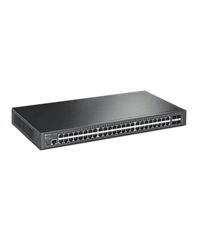 TP-LINK (SG3452X) JetStream 48-Port Gigabit L2+ Managed Switch with 10GE 4 SFP+ Slots, L2/L3/L4 QoS, Fanless, Rackmountable