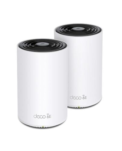 TP-LINK (DECO XE75) AXE5400 Wi-Fi 6E Tri-Band Mesh System, 2 Pack, AI-Driven Mesh, 3 x LAN on each Unit, Voice Control