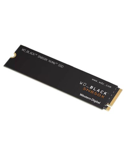 WD 1TB Black SN850X M.2 NVMe SSD, M.2 2280, PCIe4, TLC 3D NAND, R/W 7300/6300 MB/s, 800K/1,100K IOPS, No Heatsink