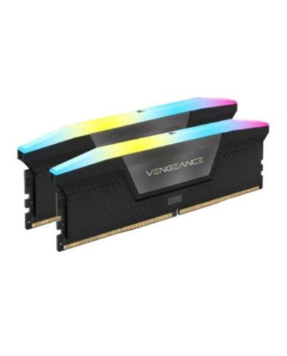 Corsair Vengeance RGB 64GB Kit (2 x 32GB), DDR5, 5200MHz (PC5-41600), CL40, 1.25V, XMP 3.0, PMIC, AMD Optimised, DIMM Memory