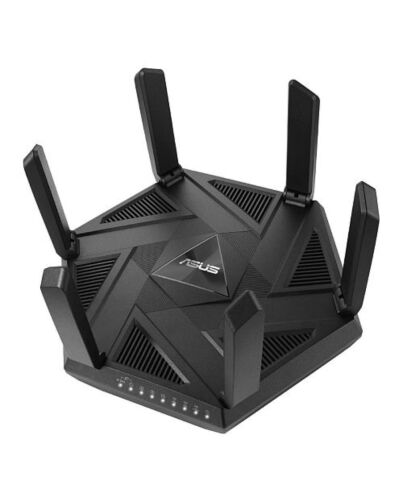 Asus (RT-AXE7800) AXE7800 Wi-Fi 6E Tri-Band Router, 6GHz Band, 2.5G WAN/LAN, USB, AiMesh, One-Tap Safe Browsing, Enhanced Security