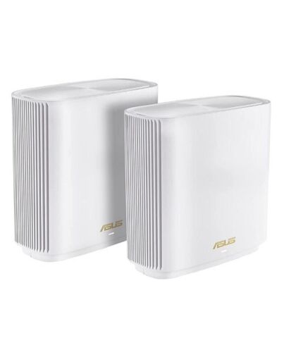 Asus (ZenWiFi XT9) AX7800 Tri-Band Wi-Fi 6 Mesh System, 2 Pack, 160MHz Bandwidth, 2.5G WAN, USB, Parental Controls, White