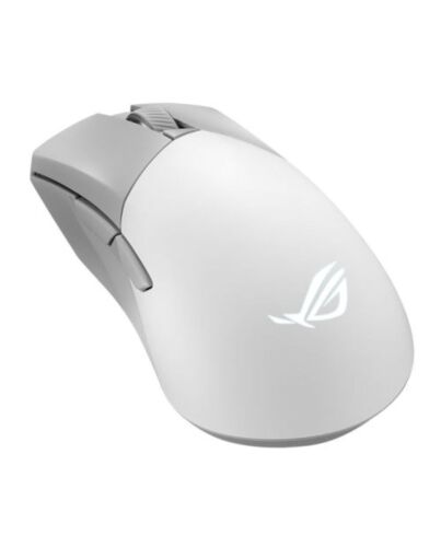 Asus ROG Gladius III Wireless/Bluetooth/USB Aimpoint Gaming Mouse, 36000 DPI, Swappable Switches, 0 Click Latency, RGB, Mouse Grip Tape, White