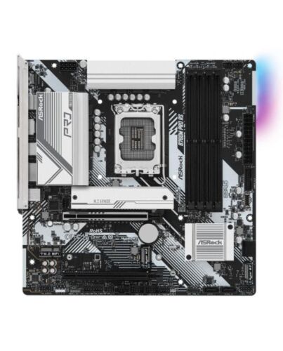 Asrock B760 PRO RS, Intel B760, 1700, ATX, 4 DDR5, HDMI, DP, eDP, 2.5G LAN, PCIe5, 3x M.2, RGB