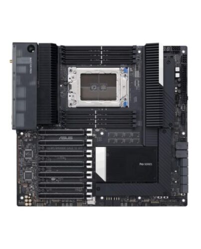 Asus PRO WS WRX80E-SAGE SE WIFI II, Workstation, AMD WRX80, sWRX8, EATX, 8 DDR4, SLI, Wi-Fi 6E, Dual 10G LAN, Hyper M.2 Card, 3x M.2