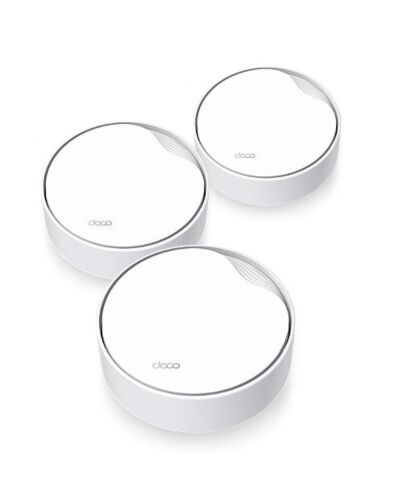 TP-LINK (DECO X50-POE) AX3000 Dual Band Wireless Mesh Wi-Fi 6 System with PoE, 3 Pack, 2.5G LAN, OFDMA & MU-MIMO, TP-Link HomeShield