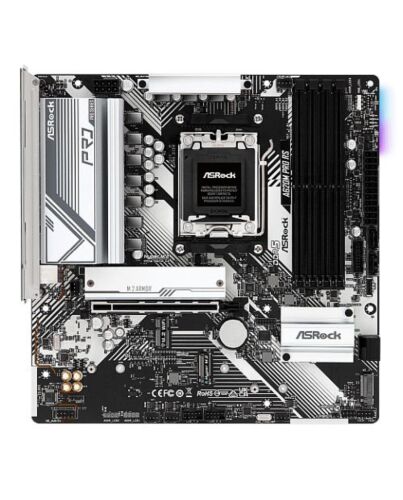 Asrock A620M PRO RS, AMD A620, AM5, Micro ATX, 4 DDR5, HDMI, DP, GB LAN, PCIe4, RGB, 3x M.2