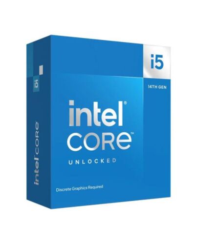 Intel Core i5-14600KF, CPU, 1700, 3.5 GHz (5.3 Turbo), 14-Core, 125W (181W Turbo), 10nm, 24MB Cache, Unlocked, Raptor Lake Refresh, No Graphics, NO HEATSINK/FAN