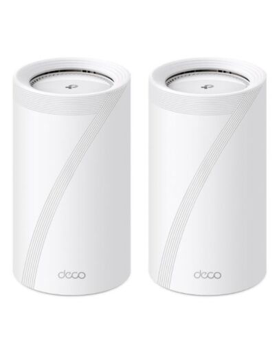 TP-LINK (DECO BE85) BE19000 Tri-Band Whole Home Mesh Wi-Fi 7 System, 2 Pack, 12-Stream, 2x 10G Ports, Multi-Link Operation, Voice Control