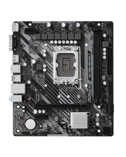 Asrock H610M-HDV/M.2 R2.0, Intel H610, 1700, Micro ATX, 2 DDR4, VGA, HDMI, DP, PCIe4, 1x M.2