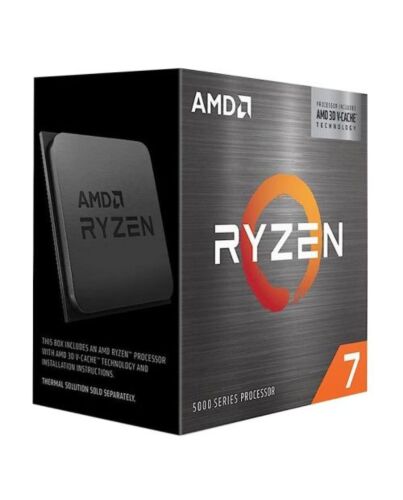 AMD Ryzen 7 5700X3D CPU, AM4, 3.0GHz (4.1 Turbo), 8-Core, 105W, 100MB Cache, 7nm, 5th Gen, No Graphics, NO HEATSINK/FAN