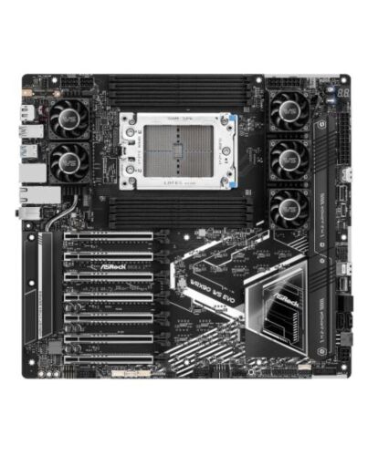 Asrock WRX90 WS EVO, Workstation, AMD WRX90, sTR5, EEB, 8 DDR5 ECC, Dual 10G LAN, SlimSAS, MCIO, 7x PCIe5 x16, 2x M.2