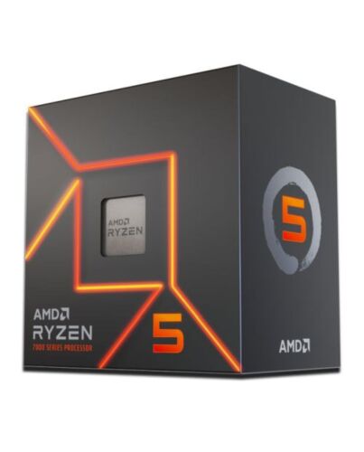 AMD Ryzen 5 7600 CPU w/ Wraith Stealth Cooler, AM5, 3.8GHz (5.1 Turbo), 6-Core, 65W, 38MB Cache, 5nm, 7th Gen, Radeon Graphics