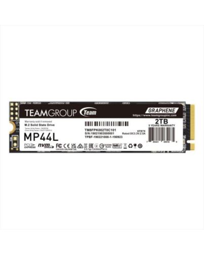 Team 2TB MP44L M.2 NVMe Gen4 SSD, M.2 2280, PCIe4, R/W 4800/4400 MB/s, Heat Dissipating Graphene Label