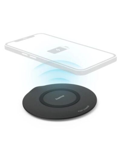 Hama QI-FC15 Wireless Charging Pad, 15W, USB-C, Non-Slip Rubber