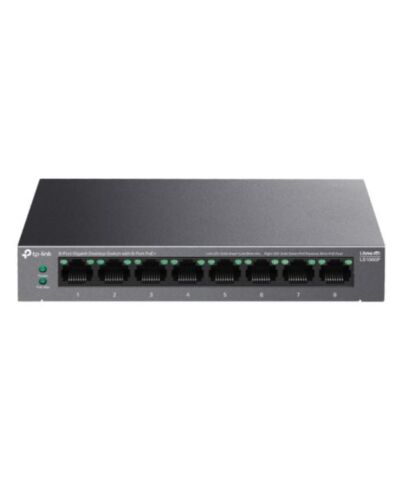 TP-LINK (LS108GP) 8-Port Gigabit Desktop LiteWave Switch with 8-Port PoE+, Metal Casing