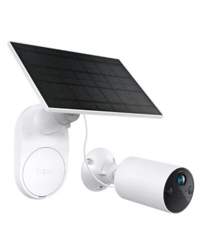 TP-LINK (TAPO C410 KIT) Smart Wire-Free 2K Outdoor Security Camera & Solar Panel, 6400mAh Battery, Colour Night Vision, AI Detection, Alarms, 2-Way Audio, No Hub Required
