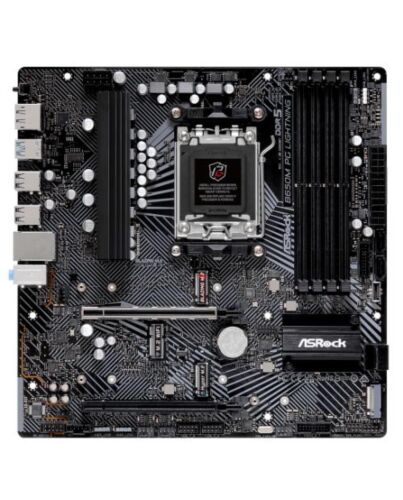 Asrock B650M PG LIGHTNING, AMD B650, AM5, Micro ATX, 4 DDR5, HDMI, DP, 2.5G LAN, PCIe4, 3x M.2