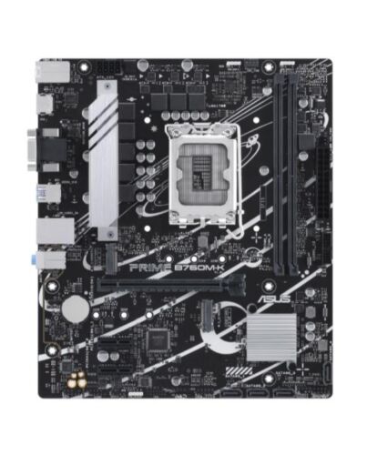 Asus PRIME B760M-K, Intel B760, 1700, Micro ATX, 2 DDR5, VGA, HDMI, 2.5G LAN, PCIe4, 2x M.2