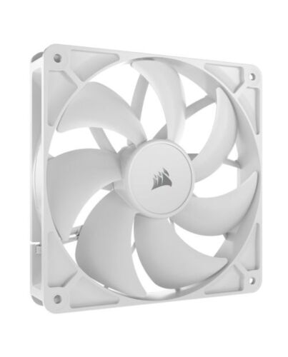 Corsair RS120 PWM 12cm Case Fan, Magnetic Dome Bearing, Daisy-Chain 4-Pin, 2100 RPM, AirGuide Tech, White
