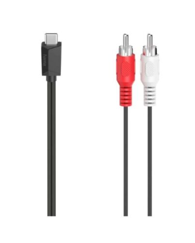 Hama USB Type-C to 2x RCA Plugs, 1.5 Metre