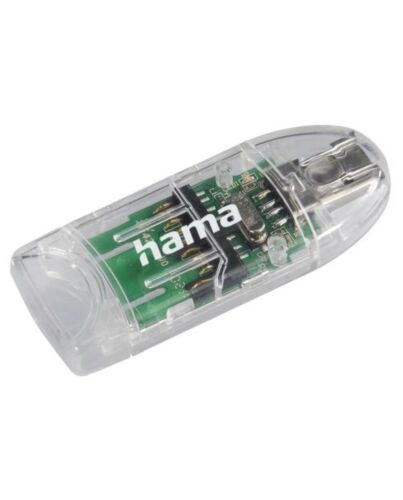 Hama External 8-in-1 USB 2.0 Card Reader, SD/microSD, Transparent, USB Powered