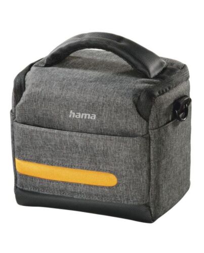 Hama Terra 110 Camera Bag, Belt Loop, Shoulder Strap, Removable Divider, Grey, 15.5 x 10 x 13 cm Compartment