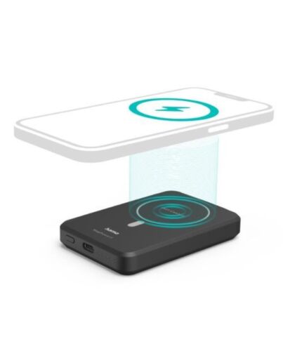 Hama MagPower5 5000mAh Wireless Charging Powerbank for Apple MagSafe Compatible Devices, Fast Charge