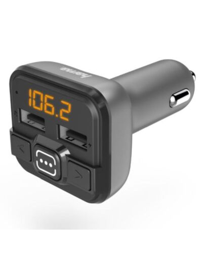 Hama FM Transmitter with Bluetooth, microSD Slot, 2x USB-A