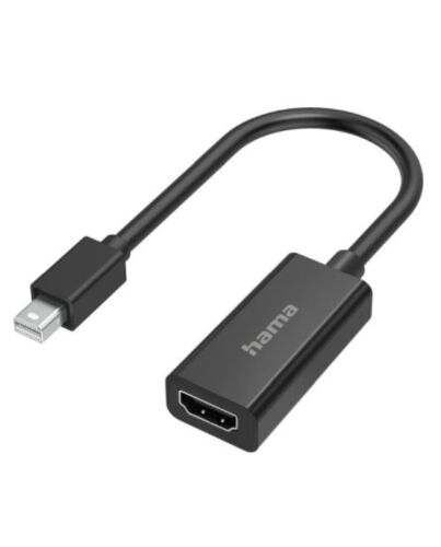 Hama Mini DisplayPort Male to HDMI Female Converter Cable, Black