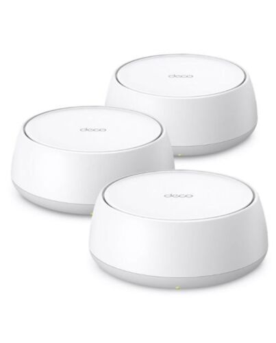 TP-LINK (DECO BE25) BE3600 Dual Band Whole Home Mesh Wi-Fi 7 System, 3 Pack, 2x 2.5G Ports, MLO, Wireless/Wired Combined Backhaul