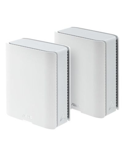 Asus (ZenWiFi BT8) BE14000 Tri-Band Wi-Fi 7 Smart AiMesh Extendable Routers (2 Pack), Up to 5,900 sq.ft, 2x 2.5G Ports, USB, VPN, 3 SSIDs