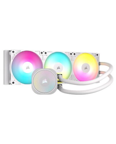 Corsair NAUTILUS 360 RS ARGB Liquid CPU Cooler, RS120 ARGB Magnetic Dome Fans, RGB Pump, Daisy-Chain Connections, White