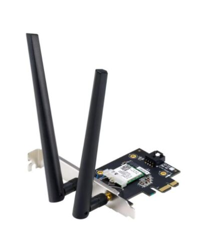 Asus (PCE-BE6500) BE6500 Wi-Fi 7 Tri-Band PCI Express Adapter, Bluetooth 5.4, 4096-QAM, WPA3