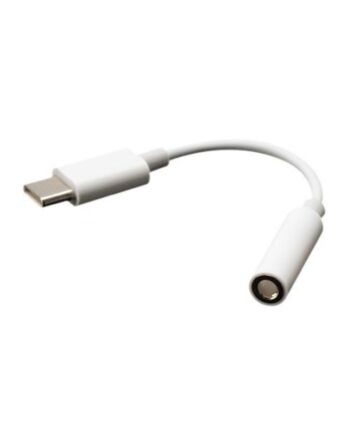 Akasa USB Type-C Male to 3.5mm Jack Female Adapter, 10cm, White