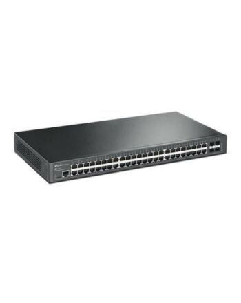 TP-LINK (SG3452) JetStream 48-Port Gigabit L2 Managed Network Switch with 4 SFP Slots, L2/L3/L4 QoS, Fanless, Rackmountable